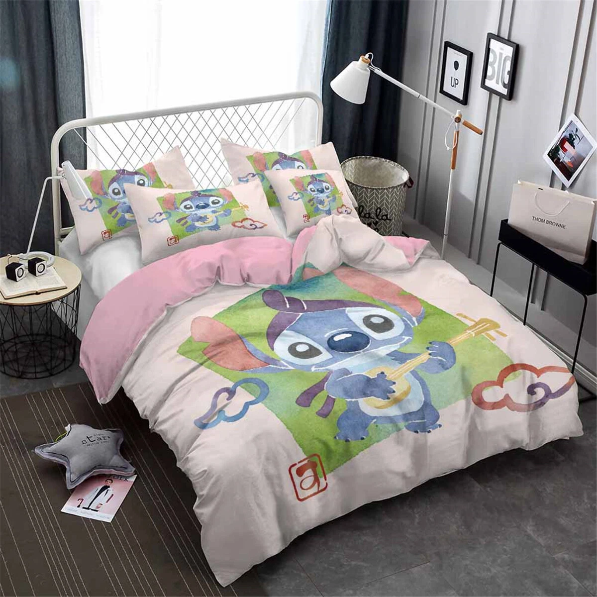 Stitch Guitar Bedding Set, Bedroom Decoration