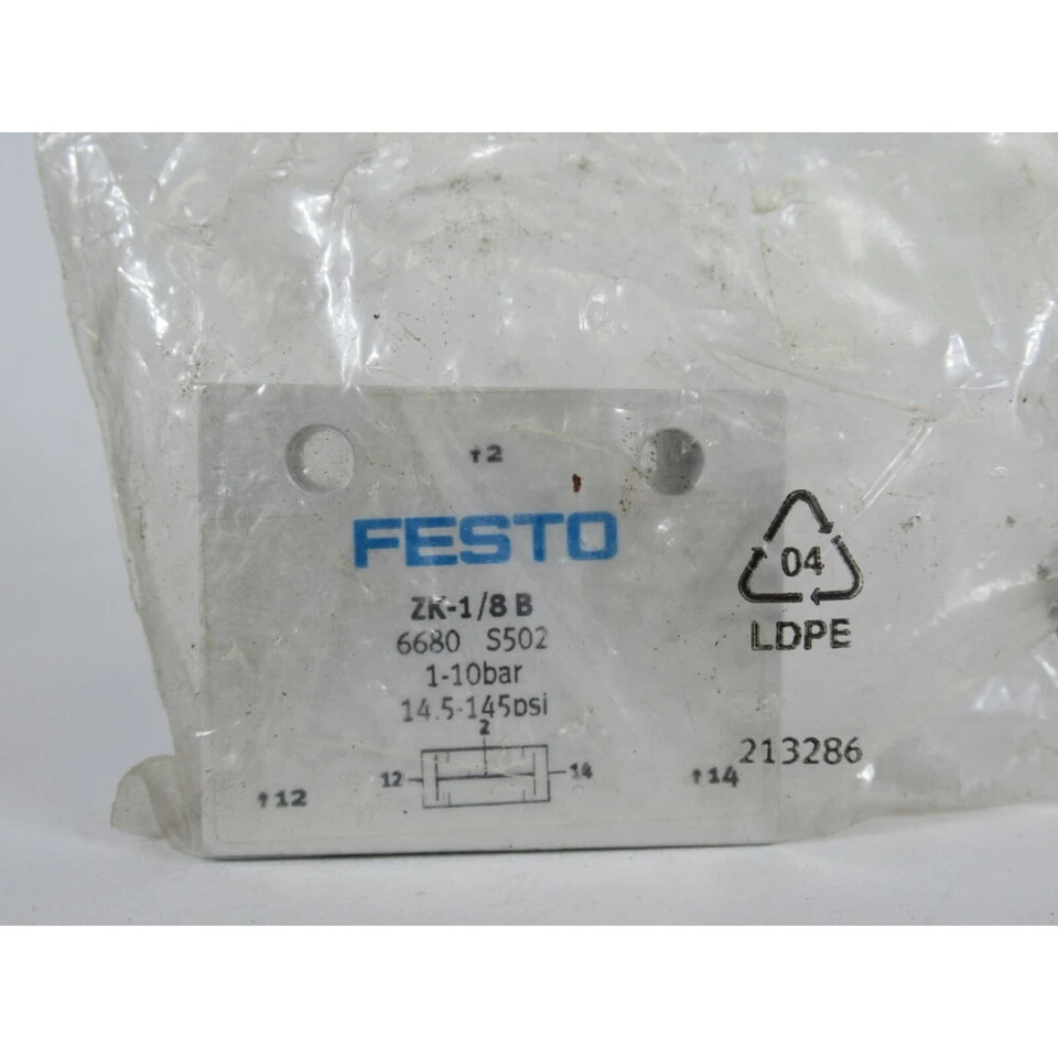 US FREE TAX Nuevo Festo ZK-1/8-B 6680 Y puerta Foto 4 de 4