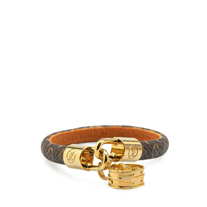 LOUIS VUITTON（LV） Bracciale Louis Vuitton Monogram Brassley Lv Omaggio M6442 Marrone Oro Placcato Pvc
