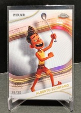 2025 Topps Chrome Disney /30 ALBERTO SCORFANO #182 White Refractor - Pixar LUCA