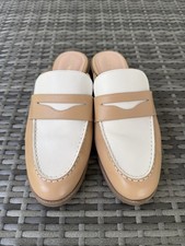 Cole Haan Women’s Stassi Penny Mule in Tuscan Sand/Ivory Leather Size 9