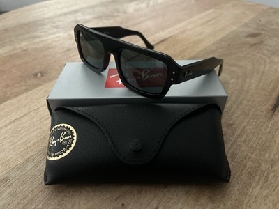 NEW RAY-BAN RB4454 FLACKO Black Frame Green Lens Unisex 53 mm Sunglasses