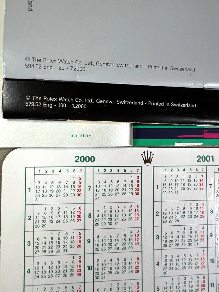 ROLEX SUBMARINER 16610-16613-16618-14060-16600 FULL SET  ENG 2000 - Immagine 3 di 4