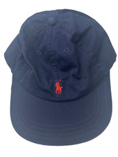 Vintage Polo Ralph Lauren Red Pony Classic Logo Hat Blue One Size Toddler