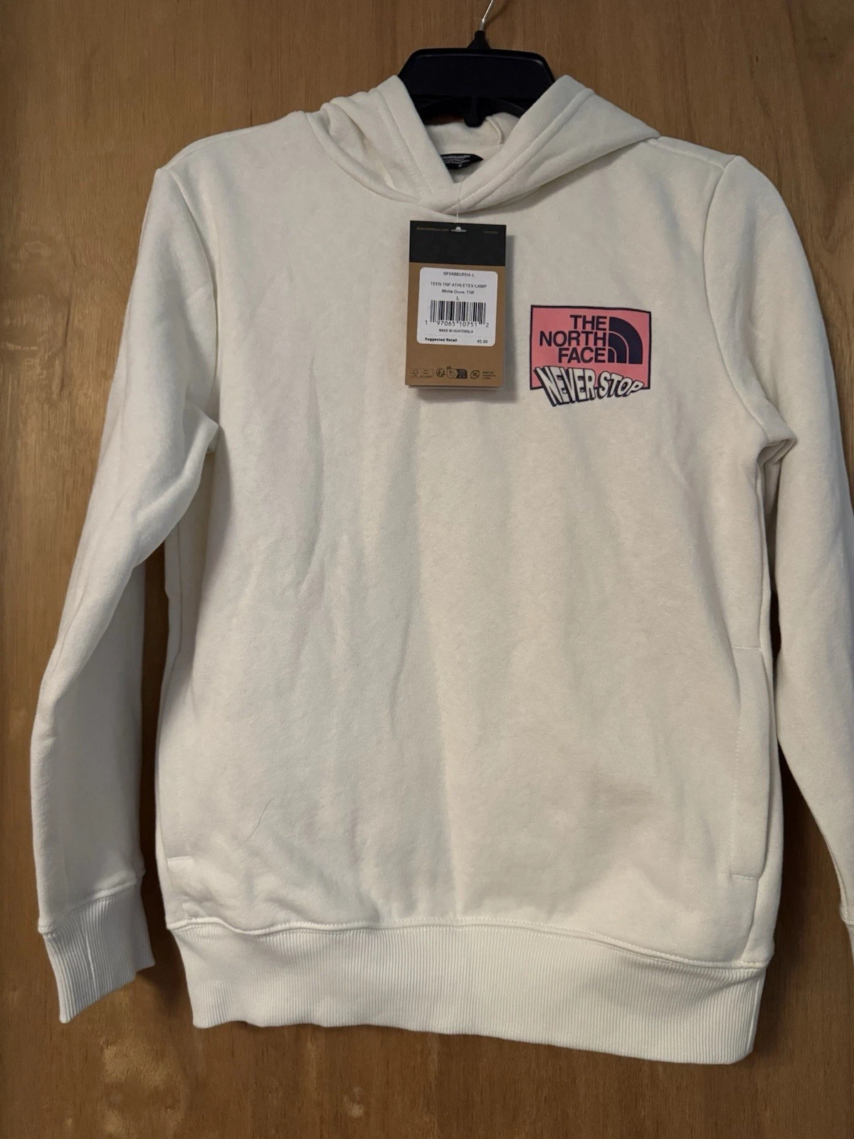 North Face Teen Athletes Camp Hoodie Teen/adolescent Size L NWT