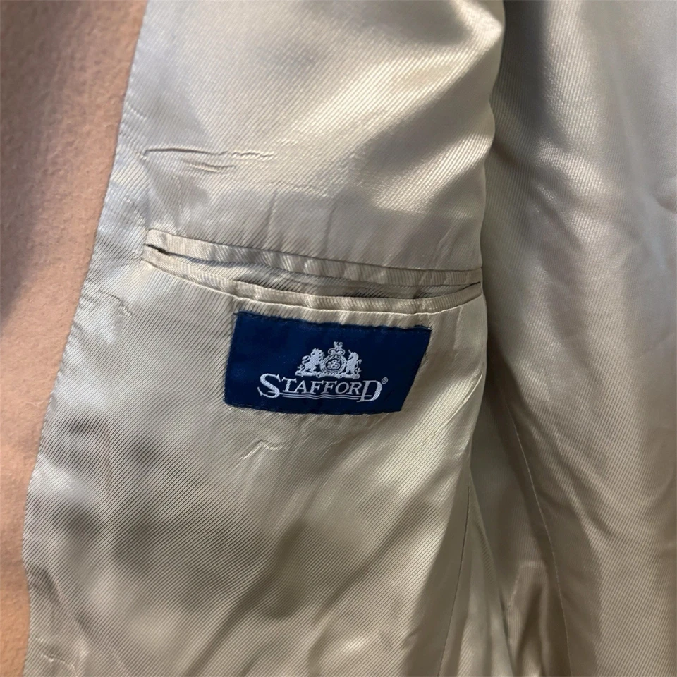 Abrigo deportivo Stafford color camel para hombre talla 48 largo 48L dos botones Foto 4 de 4