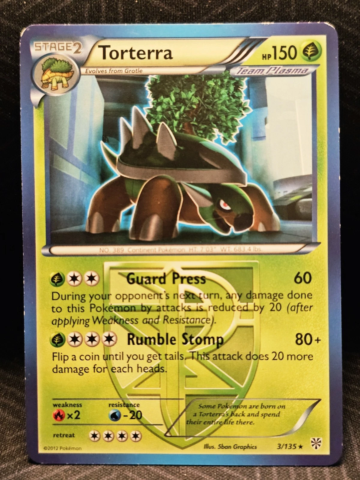 Torterra (Team Plasma) 3/135 Plasma Storm Regular LP