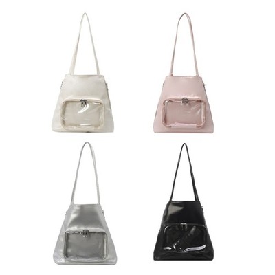 Shoulder Bag Itabag Clear Window for Pins Anime Display Toted Bag Backpack