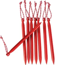 MSR Groundhog Tent Stake Kit 6-Pack Mini - 6-Inch  Red
