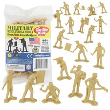 TimMee Processed Plastic Army Men Mechanics Tan Tim Mee Toy Soldier Figures 1:32