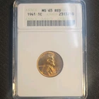 1941 Lincoln Cent Wheat Penny- ANACS MS-65 RD ~Soapbox