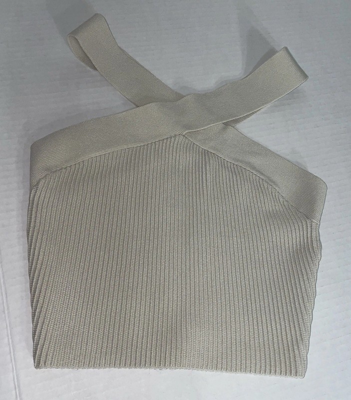 Aritzia Babaton Sculpt Knit Criss Cross Cropped Tank Size 2XS