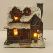 Collections Etc Smoking Country Christmas Cabin Incense Burner w/Original Box
