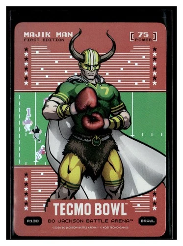 Bo Jackson Battle Arena Tecmo #R130 Majik Man Don Majkowski Red Brawl Foil