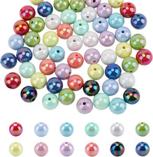 120Pcs Beads for Beadable Pens,Rainbow Colors Focal Beads for Pens Acrylic Beada