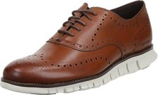 Cole Haan Men's ZER GRAND Wingtip Oxford Style British Tan Size 13M
