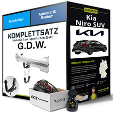 Für KIA Niro SUV I Typ DE Anhängerkupplung abnehmbar +eSatz 7pol 16-22 NEU