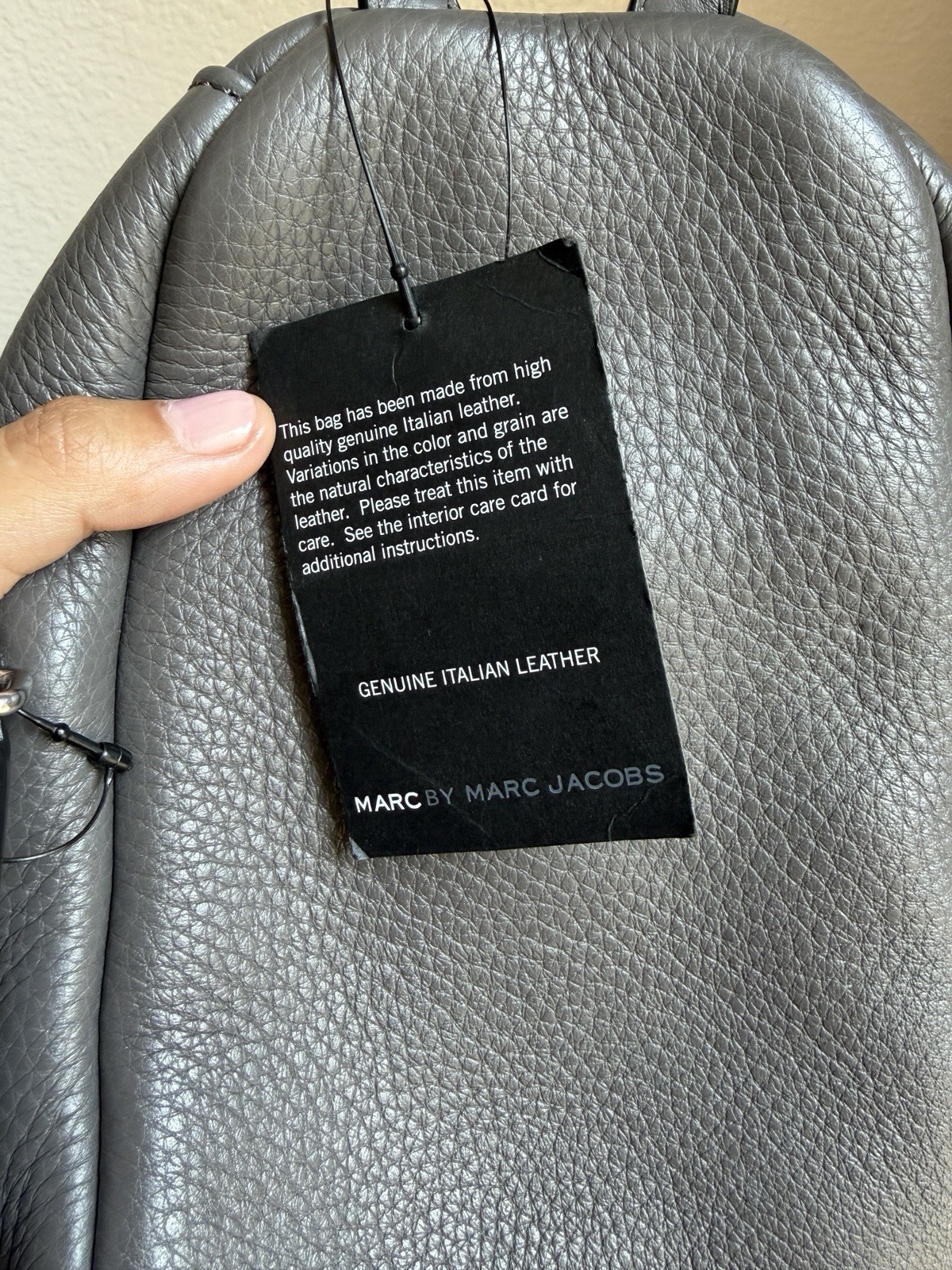 Marc by Marc Jacobs Gray Mini Backpack Zip Top Handle Adjustable Strap Pockets — image 5
