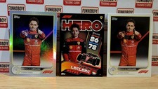 2022 Topps F1 Charles Leclerc Ferrari 3-Card Lot-Rainbow Foil,Base & Hero Insert