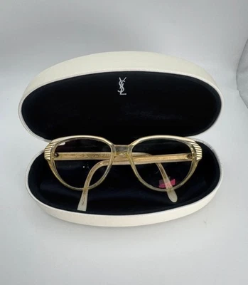 lunettes vintage Yves Saint Laurent YSL monture bakélite + étui & chiffon - Photo 1/4