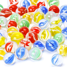 100PCS Glass Marbles Bulk, for Kids Marble Run Game, DIY and Home Decoration