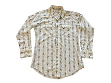 Vintage Dee Cee Brand Western Pearl Snap Shirt Men's 15.5 - 34 Floral Rockabilly