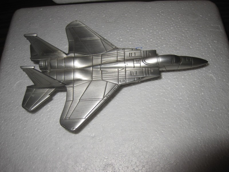 Danbury Mint Pewter McDonnell Douglas F-15 Fighter Jet Plane, 1:146 Scale