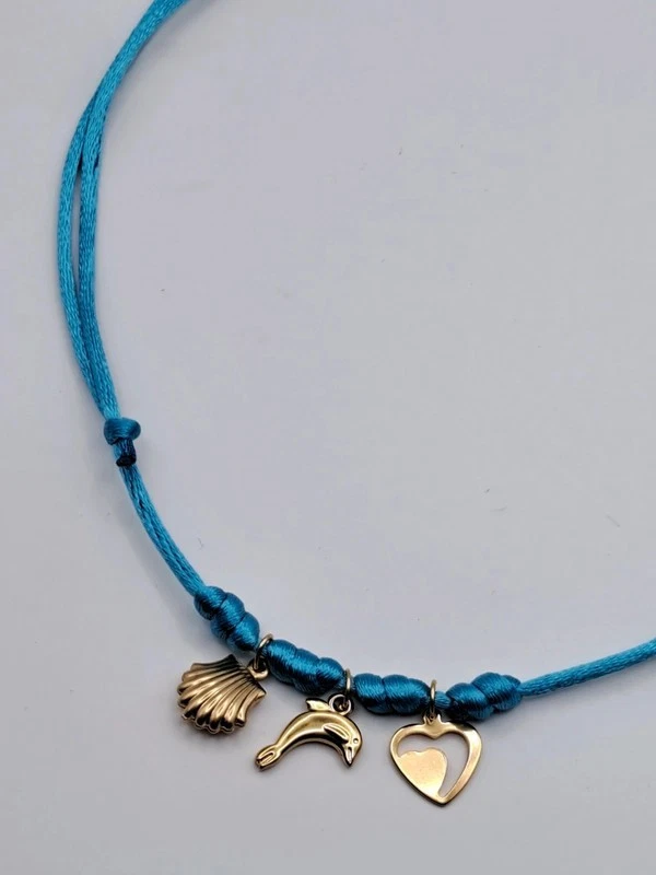 Collana girocollo choker charms estate conchiglia regolabile donna ragazza - Immagine 3 di 4