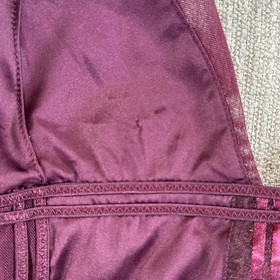 Victorias Secret Very Sexy Burgundy Satin Mesh Corset Top Lingerie Tank M Purple