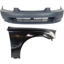 Auto Body Repair For 1996-1998 Honda Civic Front Bumper Cover Fender
