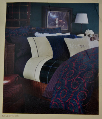 NWT VTG Ralph Lauren Millbrook Twin Comforter Duvet Cover Paisley JM26 4