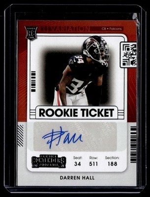 2021 Panini Contenders Rookie Ticket Variation Auto Darren Hall #200 E