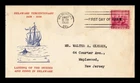 US COVER DELAWARE TERCENTENARY FIRST DAY ISSUE SCOTT 836