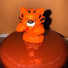 Fisher-Price Little People Tiger Kids OS Orange Good 2001 Mattel Zoo Animal Toy