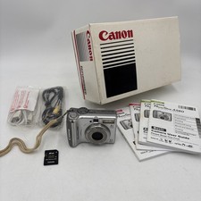 Canon Powershot A560 Digital Camera 7.1 MP Silver 4X Zoom Memory Refurb. Bundle