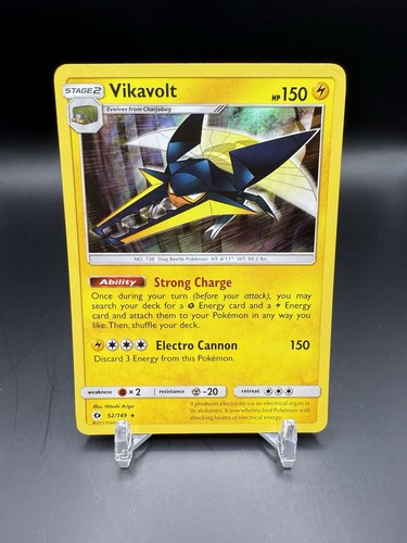 Vikavolt - 52/149 Rare Holo Sun & Moon base set Pokemon