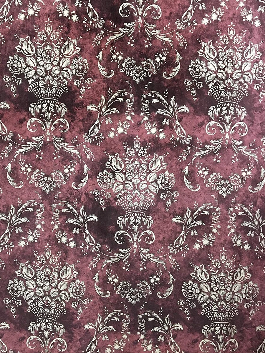 Velvet Damask Fabric, 54" Wide, for Upholstery Chair Window Craft - Sold by Yard