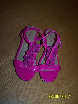 AMERICAN EAGLE BRAND DEEP PINK SYNTHETIC 2'' WEDGE SANDALS SZ 3.5M