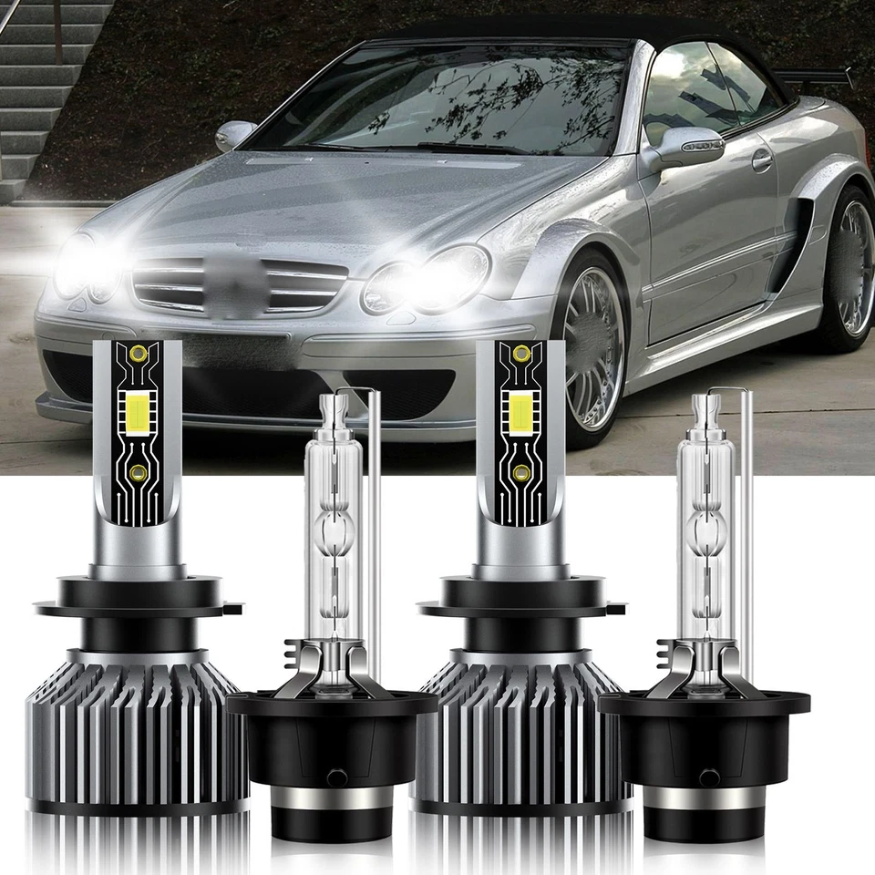 Faro LED HID para Mercedes-Benz CLK350 2006-2009 bombilla alta baja H7+D2S 6500K Foto 2 de 4