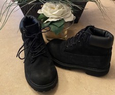 Timberland 6 Inch Premium Black Little Kids Boots 12707 Size 12M, 89