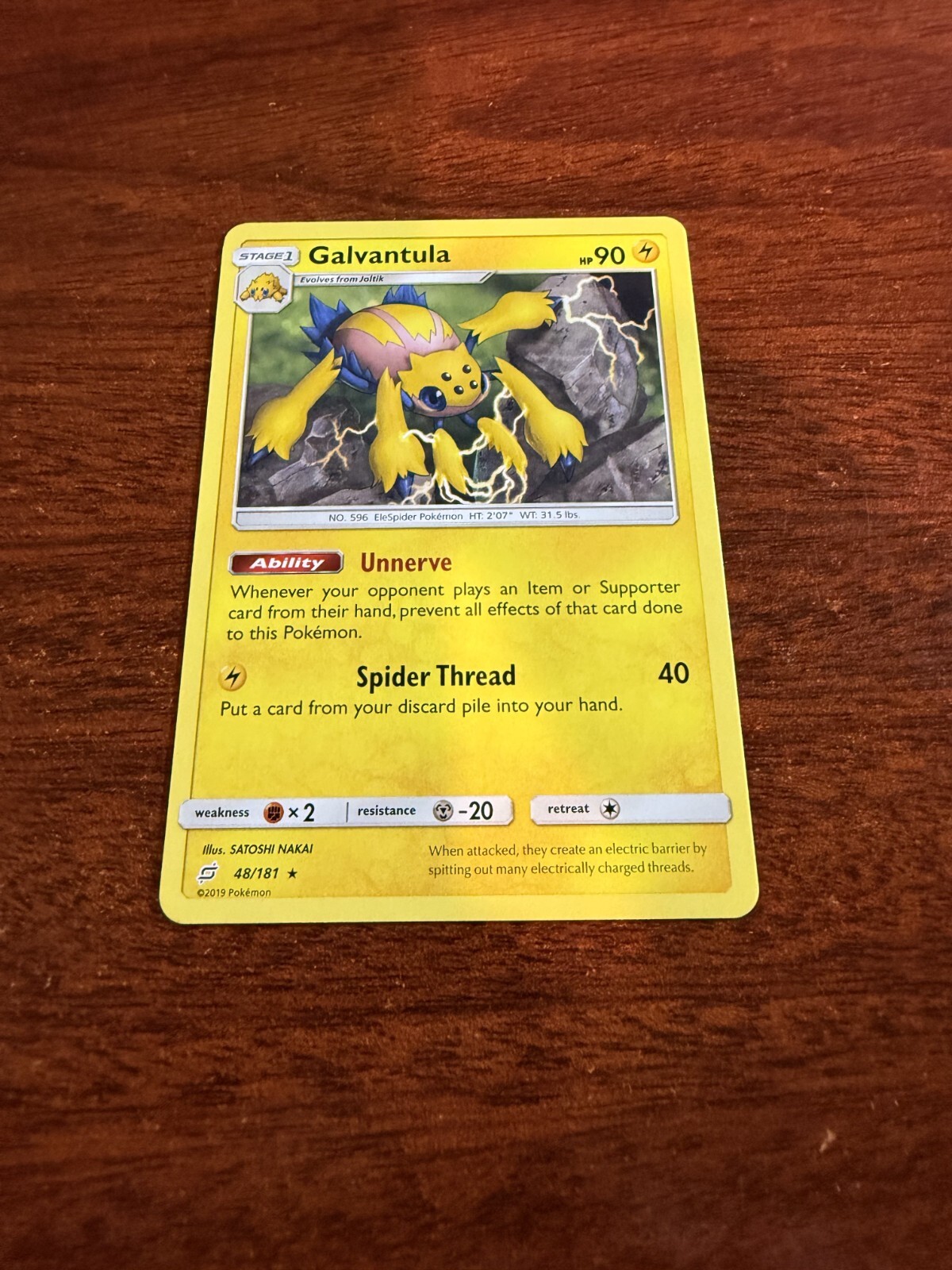 2019 Pokemon #48/181 Galvantula Team-Up Regular