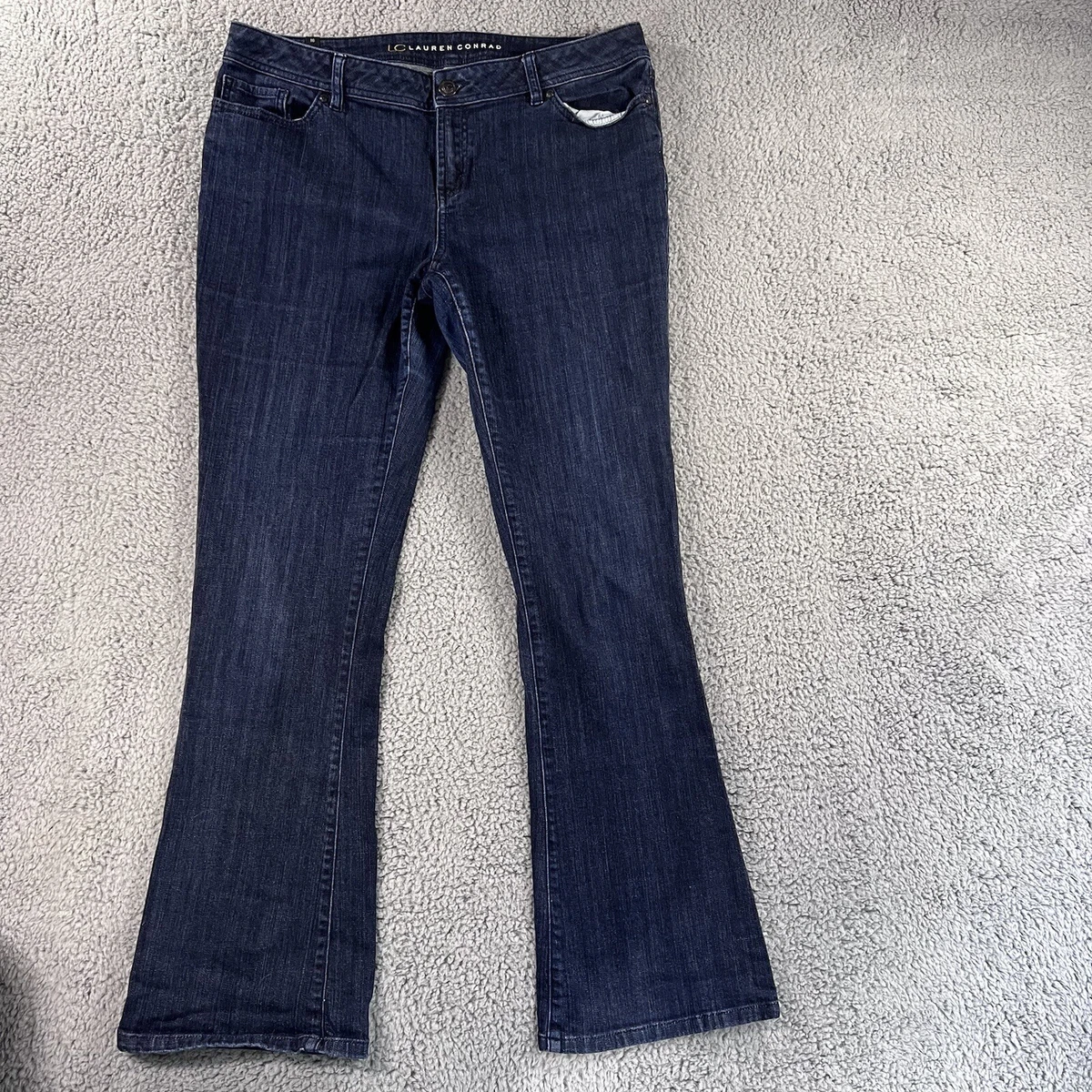 Lauren Conrad Jeans Womens 16 Flare Leg Blue Denim Pants