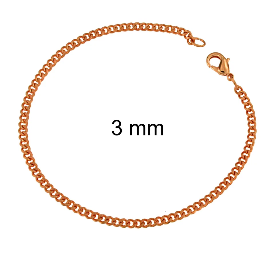 Panzerarmband rose vergoldet Rosegold Doublé Armband Damen Herren Frauen Männer - Bild 2 von 4