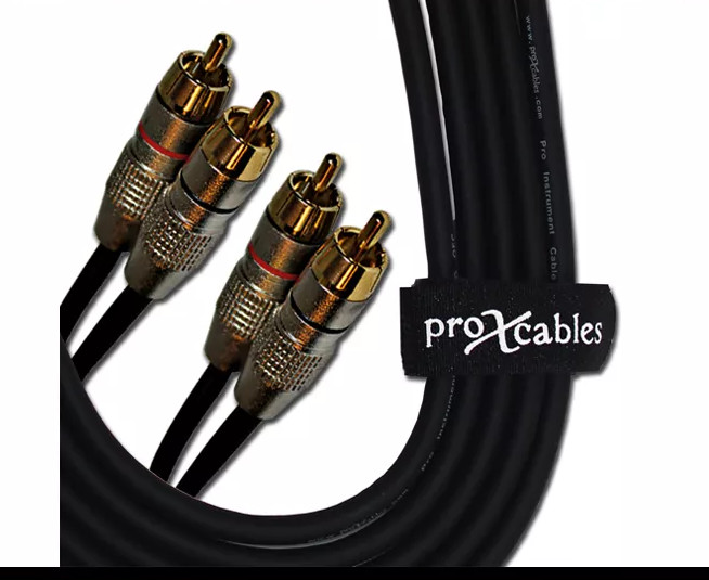 ProX XC-DRCA10 Dual RCA 2 Dual RCA Сбалансированный высокопроизводительный аудиокабель DJ длиной 10 футов