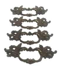 Keeler Brass Company N-452 French Provincial 7-3/4" Drawer Pull Handle Lot of 4