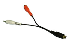 S-VHS 'Y' Adaptor S-VHS 4 Pin Male to 2 RCA Plugs