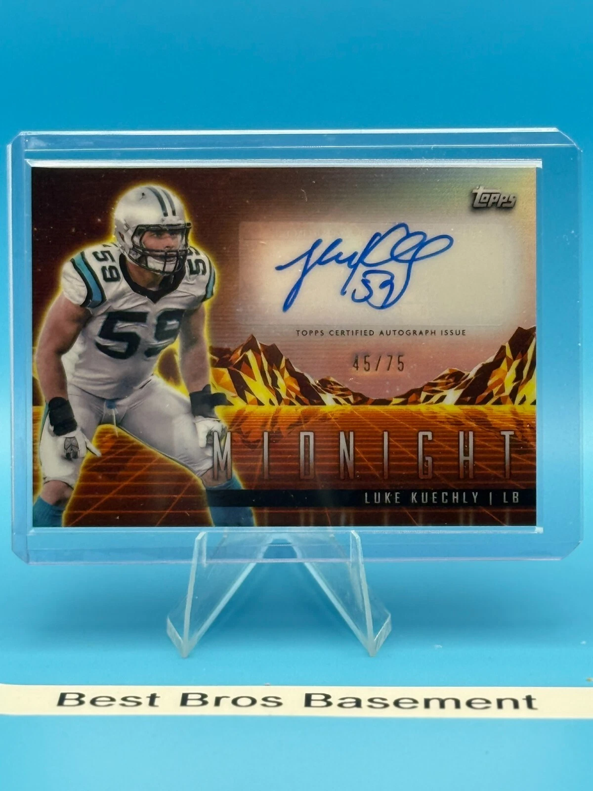 LUKE KUECHLY 2024 TOPPS MIDNIGHT HORIZON DUSK AUTO #45/75 **CAROLINA PANTHERS**