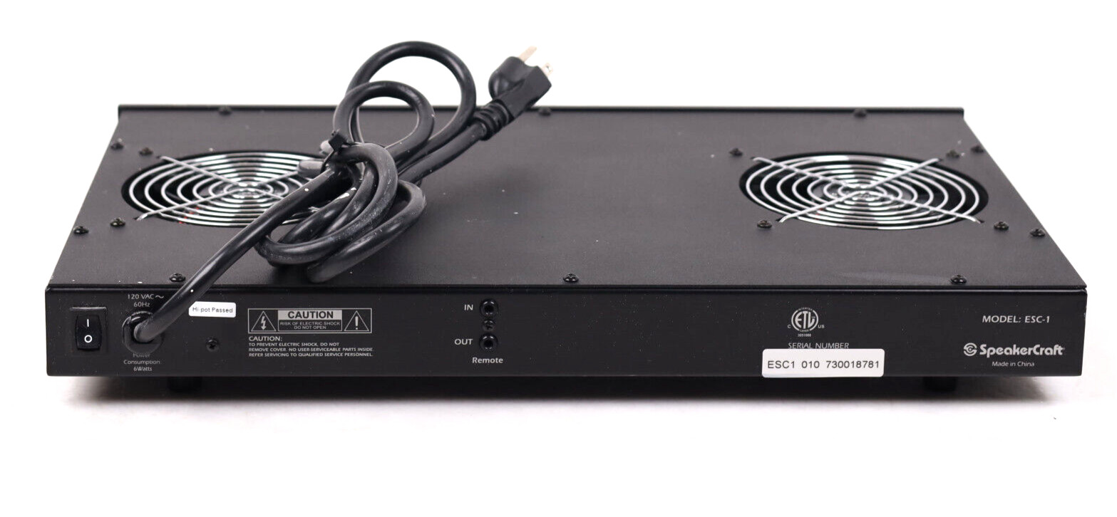 SpeakerCraft ESC-1 Component Fan/ Cooling Works Perfect Guaranteed & Quiet o446