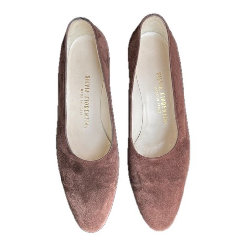 Silvia Fiorentina Brown Suede Pumps Heels Size 8 1/2 - Picture 4 of 8