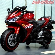 Kids Ride on Dirt Bike 12V Electric Motorcycle for Child w/ Training Wheels LED